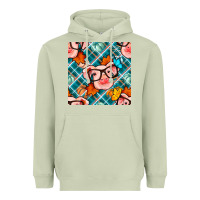 Matcha fall pig seamless pattern Heavyweight Hoodie - BundleAndBundleShop