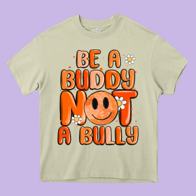 Be A Buddy Not A Bully Heavy Core Tee Designed By Maliassmallbusiness