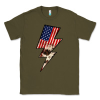 Army Green Lightning Bolt Classic Tee - JahusDesignShop