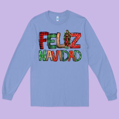 Feliz Navidad Our Lady Of Guadalupe Christmas Long Sleeve Tee Designed By Jasminsmagicworld