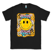 Black happy vibes smiley face Classic Tee - BarkalooDesign