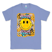Colony Blue happy vibes smiley face Classic Tee - BarkalooDesign