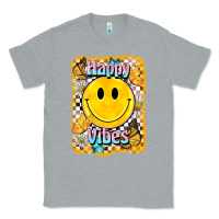 Heather Grey happy vibes smiley face Classic Tee - BarkalooDesign