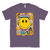 Lavender happy vibes smiley face Classic Tee - BarkalooDesign