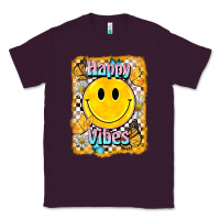 Plum happy vibes smiley face Classic Tee - BarkalooDesign