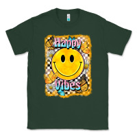 Sports Green happy vibes smiley face Classic Tee - BarkalooDesign