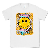 White happy vibes smiley face Classic Tee - BarkalooDesign
