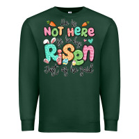 Sports Green easter he is not here for he has risen just as he Premium Sweatshirt - LillyAllenDesigns