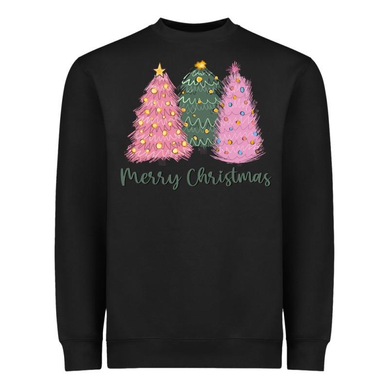 Merry Christmas Trees Heavyweight Sweatshirt by CowGirlArtShop | Teevron