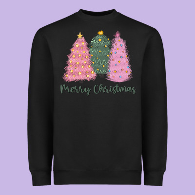 Merry Christmas Trees Heavyweight Sweatshirt Designed By Cowgirlartshop