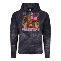 Cloud Black hello valentine highland cow Vintage Hoodie - RanaPortraitStore