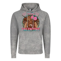 Cloud Rock hello valentine highland cow Vintage Hoodie - RanaPortraitStore