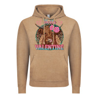 Vintage Coffee hello valentine highland cow Vintage Hoodie - RanaPortraitStore