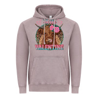 Vintage Zinc hello valentine highland cow Vintage Hoodie - RanaPortraitStore