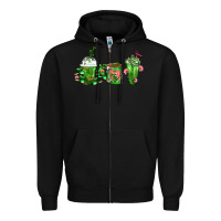 Black Cactus Lover Cactus Coffee Cups Zipper Hoodie - FaDigitalArtStudio