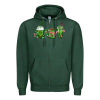 Sports Green Cactus Lover Cactus Coffee Cups Zipper Hoodie - FaDigitalArtStudio