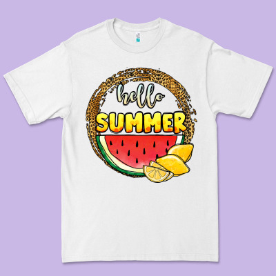 Hello Summer Watermelon Premium Tee Designed By Jahusdesignshop