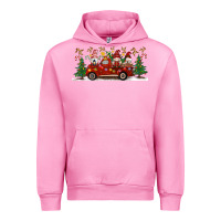 Fuchsia Pink Christmas Gnome Truck Urban Hoodie - Artiststas