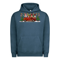 Pigment Midnight Navy Christmas Gnome Truck Urban Hoodie - Artiststas