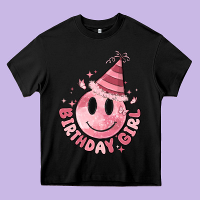 Birthday Girl Heavy Core Tee Designed By Maliassmallbusiness