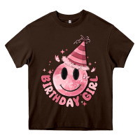Chocolate Brown birthday girl Heavy Core Tee - MaliasSmallBusiness