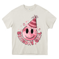 Cream birthday girl Heavy Core Tee - MaliasSmallBusiness