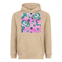 Mushroom Western Medicine Seamless Pattern Heavyweight Hoodie - BundleAndBundleShop