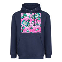 Navy Western Medicine Seamless Pattern Heavyweight Hoodie - BundleAndBundleShop