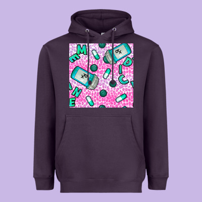 Western Medicine Seamless Pattern Heavyweight Hoodie Designed By Bundleandbundleshop