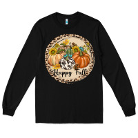 Black Happy Fall Long Sleeve Tee - texasbilliewilder