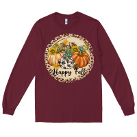 Burgundy Happy Fall Long Sleeve Tee - texasbilliewilder