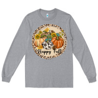 Heather Grey Happy Fall Long Sleeve Tee - texasbilliewilder