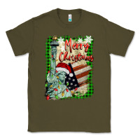 Army Green merry christmas  statue of liberty Classic Tee - BarkalooDesign