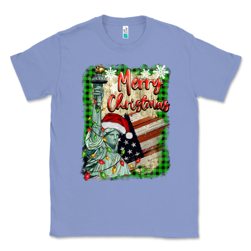 Merry Christmas  Statue Of Liberty Classic Tee by BarkalooDesign | Teevron