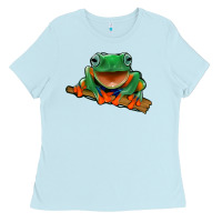 Baby Blue frog Ladies Tee - Jasminsmagicworld