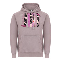 Purple Glitter Cowhide Pattern Brushstrokes Vintage Hoodie | Teevron