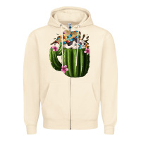 Sandshell Day Of The Dead Mexican Cactus Zipper Hoodie - FaDigitalArtStudio