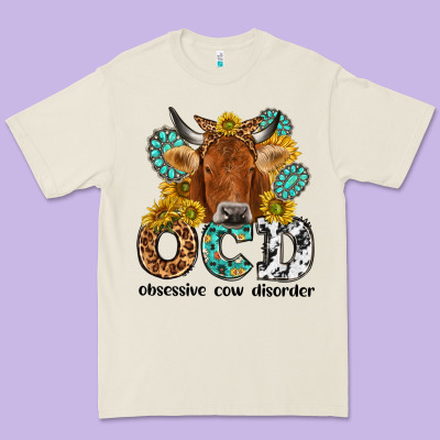 Obsessive Cow Disorder Premium Tee Designed By Nancycooperartshop