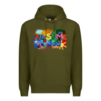 Army Green Au-some dad Autism Premium Hoodie - FaDigitalArtStudio