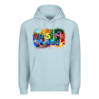 Blue Mist Au-some dad Autism Premium Hoodie - FaDigitalArtStudio