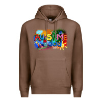 Chestnut Au-some dad Autism Premium Hoodie - FaDigitalArtStudio