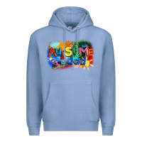 Colony Blue Au-some dad Autism Premium Hoodie - FaDigitalArtStudio