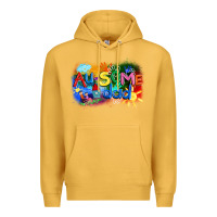 Mustard Au-some dad Autism Premium Hoodie - FaDigitalArtStudio