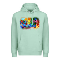 Seafoam Au-some dad Autism Premium Hoodie - FaDigitalArtStudio