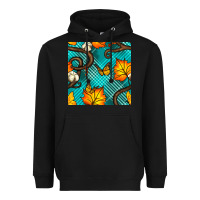 Black autumn leaves seamless pattern Heavyweight Hoodie - BundleAndBundleShop