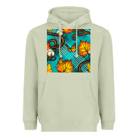 Matcha autumn leaves seamless pattern Heavyweight Hoodie - BundleAndBundleShop