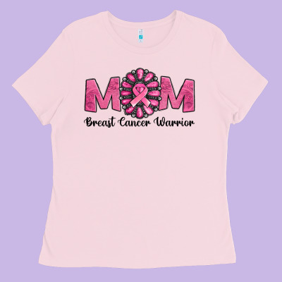 Breast Cancer Warrior Mom Ladies Tee Designed By Nancycooperartshop
