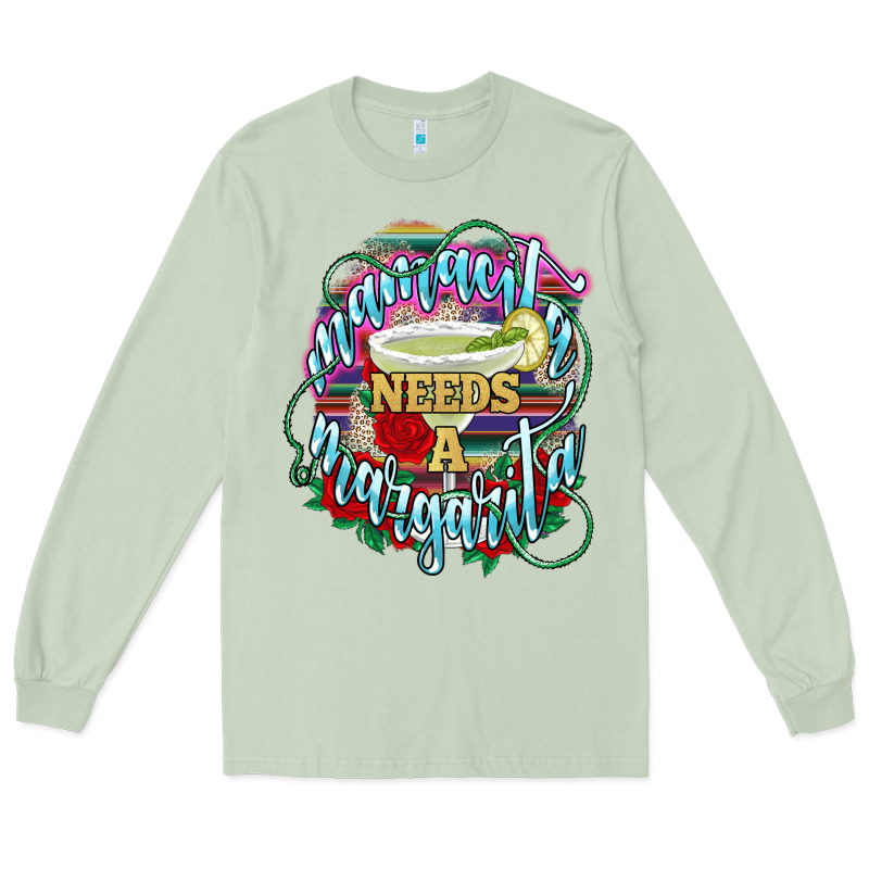 Mamacita Needs A Margarita Long Sleeve Tee by NancyCooperArtShop | Teevron