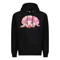Black balerina baby pig with tutu Premium Hoodie - RanaPortraitStore