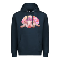 Navy balerina baby pig with tutu Premium Hoodie - RanaPortraitStore